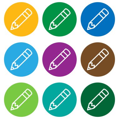 Kalem simgesi, sembol tasarımı element vektör illüstrasyonu, klip- sanat grafikleri.