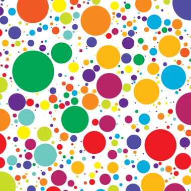 Rastgele noktalar, daireler, polkadotlar desen, doku vektör illüstrasyonu, klip- sanat grafikleri.