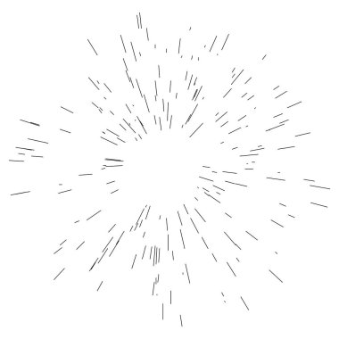 Soyut radyal, yayılan çizgiler, çizgiler. Patlama çizgileri. Hatlar kesişiyor. stok vektör illüstrasyonu, klip- art grafikleri.
