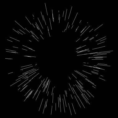 Soyut radyal, yayılan çizgiler, çizgiler. Patlama çizgileri. Hatlar kesişiyor. stok vektör illüstrasyonu, klip- art grafikleri.