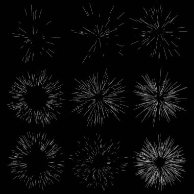 Soyut radyal, yayılan çizgiler, çizgiler. Patlama çizgileri. Hatlar kesişiyor. stok vektör illüstrasyonu, klip- art grafikleri.