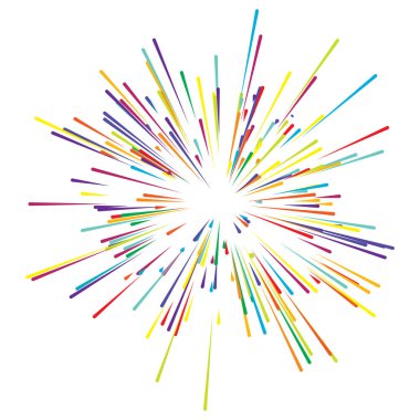 Soyut radyal, yayılan çizgiler, çizgiler. Patlama çizgileri. Hatlar kesişiyor. stok vektör illüstrasyonu, klip- art grafikleri.