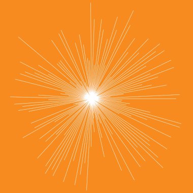 Soyut radyal, yayılan çizgiler, çizgiler. Patlama çizgileri. Hatlar kesişiyor. stok vektör illüstrasyonu, klip- art grafikleri.