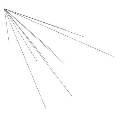 Soyut radyal, yayılan çizgiler, çizgiler. Patlama çizgileri. Hatlar kesişiyor. stok vektör illüstrasyonu, klip- art grafikleri.