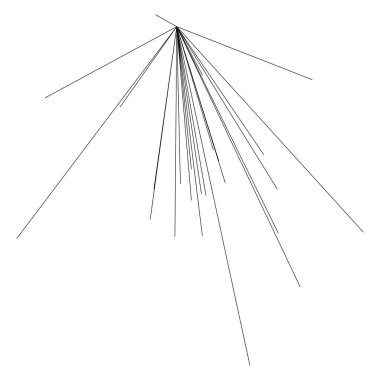 Soyut radyal, yayılan çizgiler, çizgiler. Patlama çizgileri. Hatlar kesişiyor. stok vektör illüstrasyonu, klip- art grafikleri.