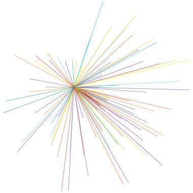 Soyut radyal, yayılan çizgiler, çizgiler. Patlama çizgileri. Hatlar kesişiyor. stok vektör illüstrasyonu, klip- art grafikleri.