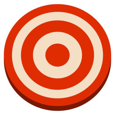 Kırmızı hedef, çapraz saç. Nokta, konum, konum simgesi. Doğruluk, doğruluk konsepti hisse senedi vektör çizimi, klip- sanat grafikleri.