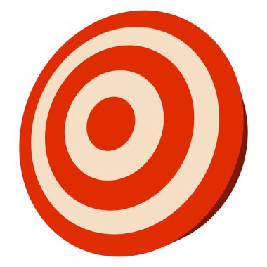 Kırmızı hedef, çapraz saç. Nokta, konum, konum simgesi. Doğruluk, doğruluk konsepti hisse senedi vektör çizimi, klip- sanat grafikleri.