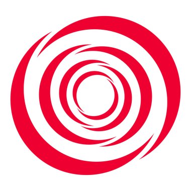 Spiral, girdap, girdap, volt ve sarmal ikonu, sembol, logo stok vektör illüstrasyonu, klip- sanat grafikleri.