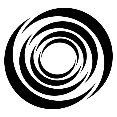 Spiral, girdap, girdap, volt ve sarmal ikonu, sembol, logo stok vektör illüstrasyonu, klip- sanat grafikleri.