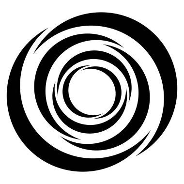 Spiral, girdap, girdap, volt ve sarmal ikonu, sembol, logo stok vektör illüstrasyonu, klip- sanat grafikleri.