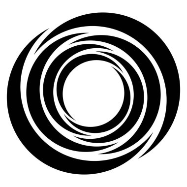Spiral, girdap, girdap, volt ve sarmal ikonu, sembol, logo stok vektör illüstrasyonu, klip- sanat grafikleri.