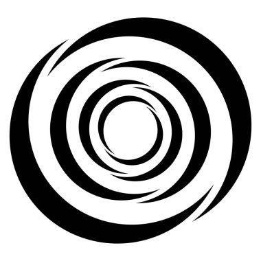 Spiral, girdap, girdap, volt ve sarmal ikonu, sembol, logo stok vektör illüstrasyonu, klip- sanat grafikleri.