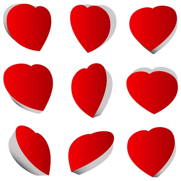 Kalp Şekli Kalp Ikonu Stok Vektör Illüstrasyonu Klip Sanat Grafikleri — Stok Vektör