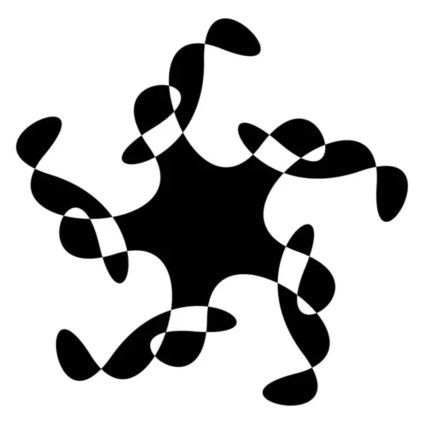 Niefiguralny Abstrakcyjny Element Geometryczny Motyw Ilustracja Wektora Kolby Mandali Grafika — Wektor stockowy
