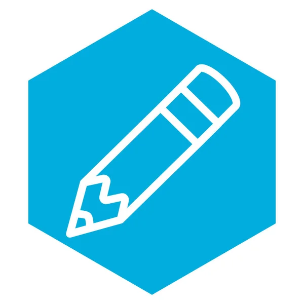 Ceruza Ikon Szimbólum Design Elem Stock Vektor Illusztráció Clip Art — Stock Vector