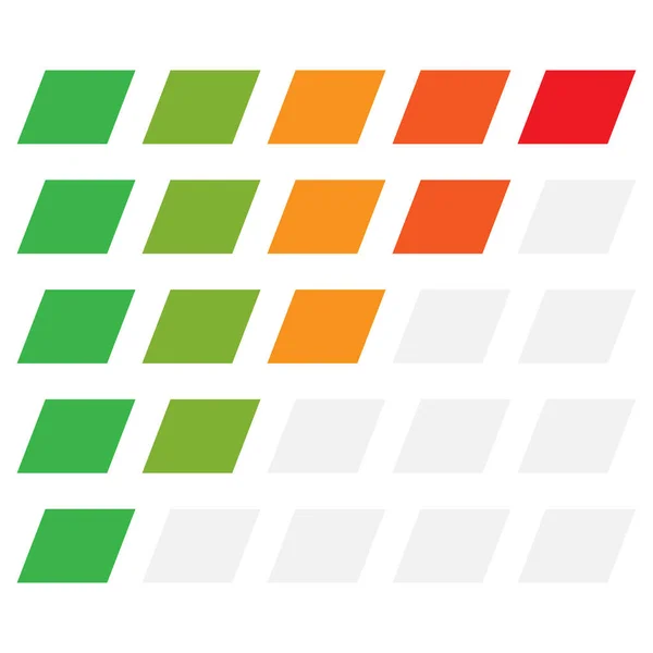 Step Simple Progress Level Indicator Color Code Progression Steps Phases — Stock Vector