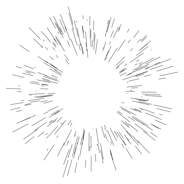 Abstracte Radiale Stralende Lijnen Strepen Ontplofte Lijnen Convergerende Lijnen Voorraad — Stockvector