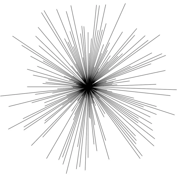Absztrakt Radiális Sugárzó Vonalak Csíkok Robbanósorok Összekapcsolom Vonalakat Stock Vektor — Stock Vector