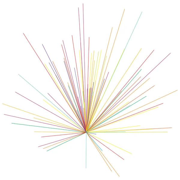 Lignes Radiales Abstraites Rayonnantes Rayures Des Lignes Éclatées Lignes Convergentes — Image vectorielle