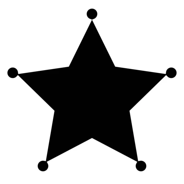 Šerifův Odznak Hvězdná Ikona Designový Prvek Zástupce Policie Bade Stock — Stockový vektor