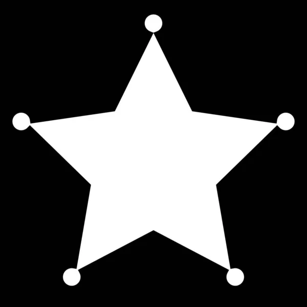 Sheriffabzeichen Sternensymbol Gestaltungselement Stellvertretender Polizei Verbot Aktienvektorillustration Clip Art Grafiken — Stockvektor