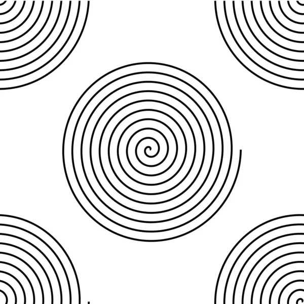 Spiral Swirl Twirl Seamless Pattern Volute Helix Tileable Backdrop Stock — Stock Vector