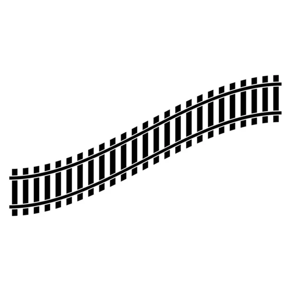 Eisenbahngleis Schienenweg Silhouette Element Stock Vektor Illustration Clip Art Grafiken — Stockvektor