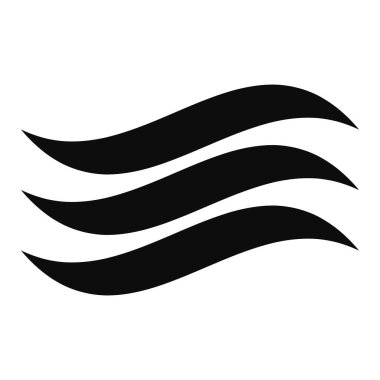 Su dalgaları, dalgalar, eğri çizgiler stok vektör illüstrasyonu, klip- sanat grafikleri.