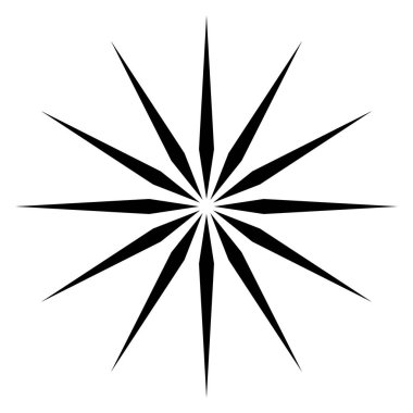 Kristal şekilli geometrik element, simge. Radikal, ışıyan sembol, logo stok vektör çizimi, klip- sanat grafikleri.