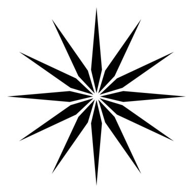 Kristal şekilli geometrik element, simge. Radikal, ışıyan sembol, logo stok vektör çizimi, klip- sanat grafikleri.