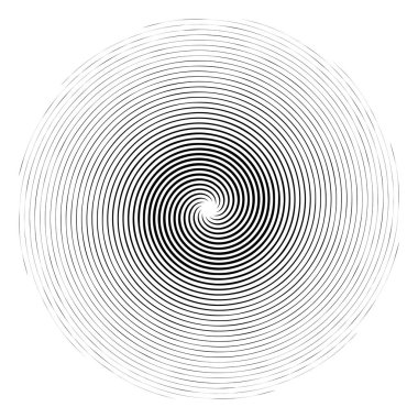 Döndür, döndür, döndür. Volt, sarmal, girdap ve girdap şeklinde. Döndürme stok vektör illüstrasyonlu radikal çizgiler, kırpma sanatı grafikleri.