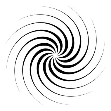 Döndür, döndür, döndür. Volt, sarmal, girdap ve girdap şeklinde. Döndürme stok vektör illüstrasyonlu radikal çizgiler, kırpma sanatı grafikleri.