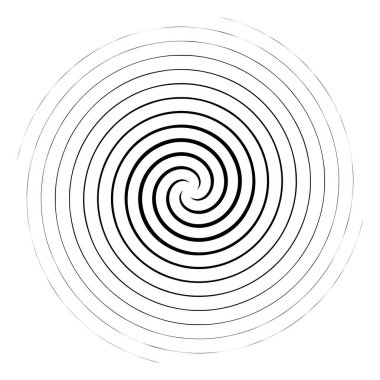 Döndür, döndür, döndür. Volt, sarmal, girdap ve girdap şeklinde. Döndürme stok vektör illüstrasyonlu radikal çizgiler, kırpma sanatı grafikleri.