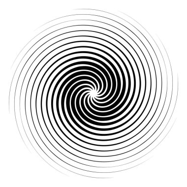 Döndür, döndür, döndür. Volt, sarmal, girdap ve girdap şeklinde. Döndürme stok vektör illüstrasyonlu radikal çizgiler, kırpma sanatı grafikleri.