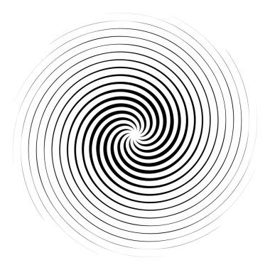 Döndür, döndür, döndür. Volt, sarmal, girdap ve girdap şeklinde. Döndürme stok vektör illüstrasyonlu radikal çizgiler, kırpma sanatı grafikleri.