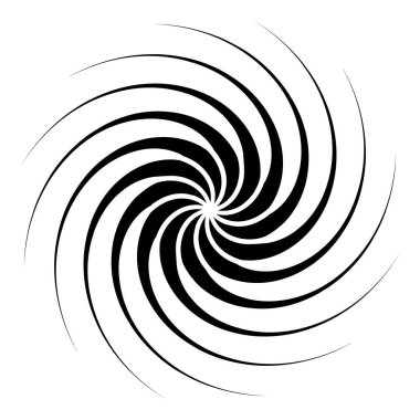 Döndür, döndür, döndür. Volt, sarmal, girdap ve girdap şeklinde. Döndürme stok vektör illüstrasyonlu radikal çizgiler, kırpma sanatı grafikleri.