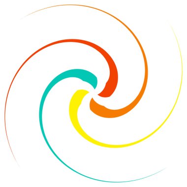 Döndür, döndür, döndür. Volt, sarmal, girdap ve girdap şeklinde. Döndürme stok vektör illüstrasyonlu radikal çizgiler, kırpma sanatı grafikleri.