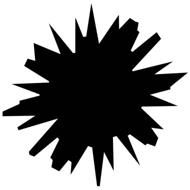 Soyut siyah ve beyaz geometrik element, simge stok vektör illüstrasyonu, klip- sanat grafikleri.