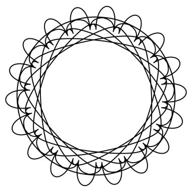 Soyut siyah ve beyaz geometrik element, simge stok vektör illüstrasyonu, klip- sanat grafikleri.