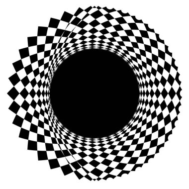 Soyut siyah ve beyaz geometrik element, simge stok vektör illüstrasyonu, klip- sanat grafikleri.