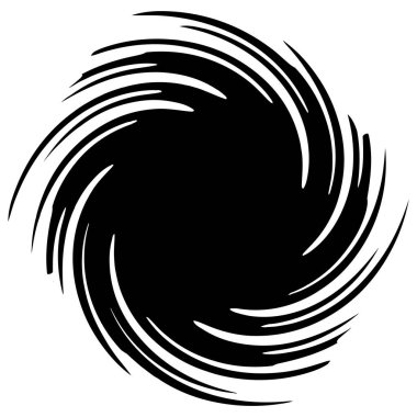 Sarmal, girdap, dönme elementi. Volute, helix, girdap, dalgalanma şekilli stok vektör çizimi, klip- art grafikleri.