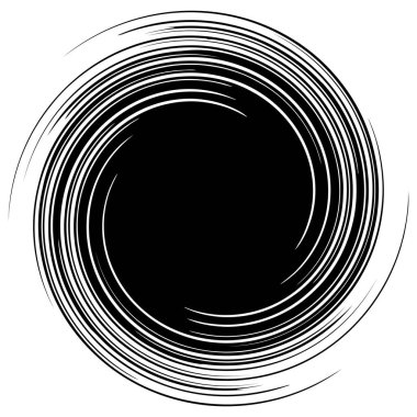 Sarmal, girdap, dönme elementi. Volute, helix, girdap, dalgalanma şekilli stok vektör çizimi, klip- art grafikleri.