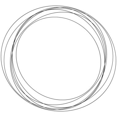 Karalama, karalama, taslak ve çizim daireleri stok vektör çizimi, klip- sanat grafikleri.