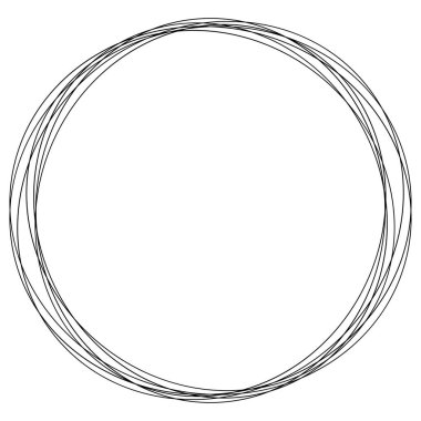 Karalama, karalama, taslak ve çizim daireleri stok vektör çizimi, klip- sanat grafikleri.