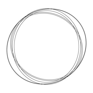 Karalama, karalama, taslak ve çizim daireleri stok vektör çizimi, klip- sanat grafikleri.