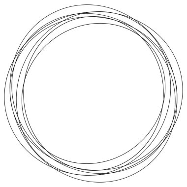 Karalama, karalama, taslak ve çizim daireleri stok vektör çizimi, klip- sanat grafikleri.