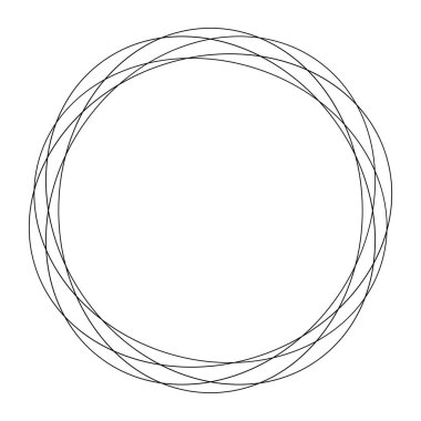 Karalama, karalama, taslak ve çizim daireleri stok vektör çizimi, klip- sanat grafikleri.