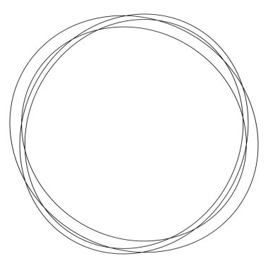 Karalama, karalama, taslak ve çizim daireleri stok vektör çizimi, klip- sanat grafikleri.