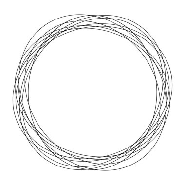 Karalama, karalama, taslak ve çizim daireleri stok vektör çizimi, klip- sanat grafikleri.